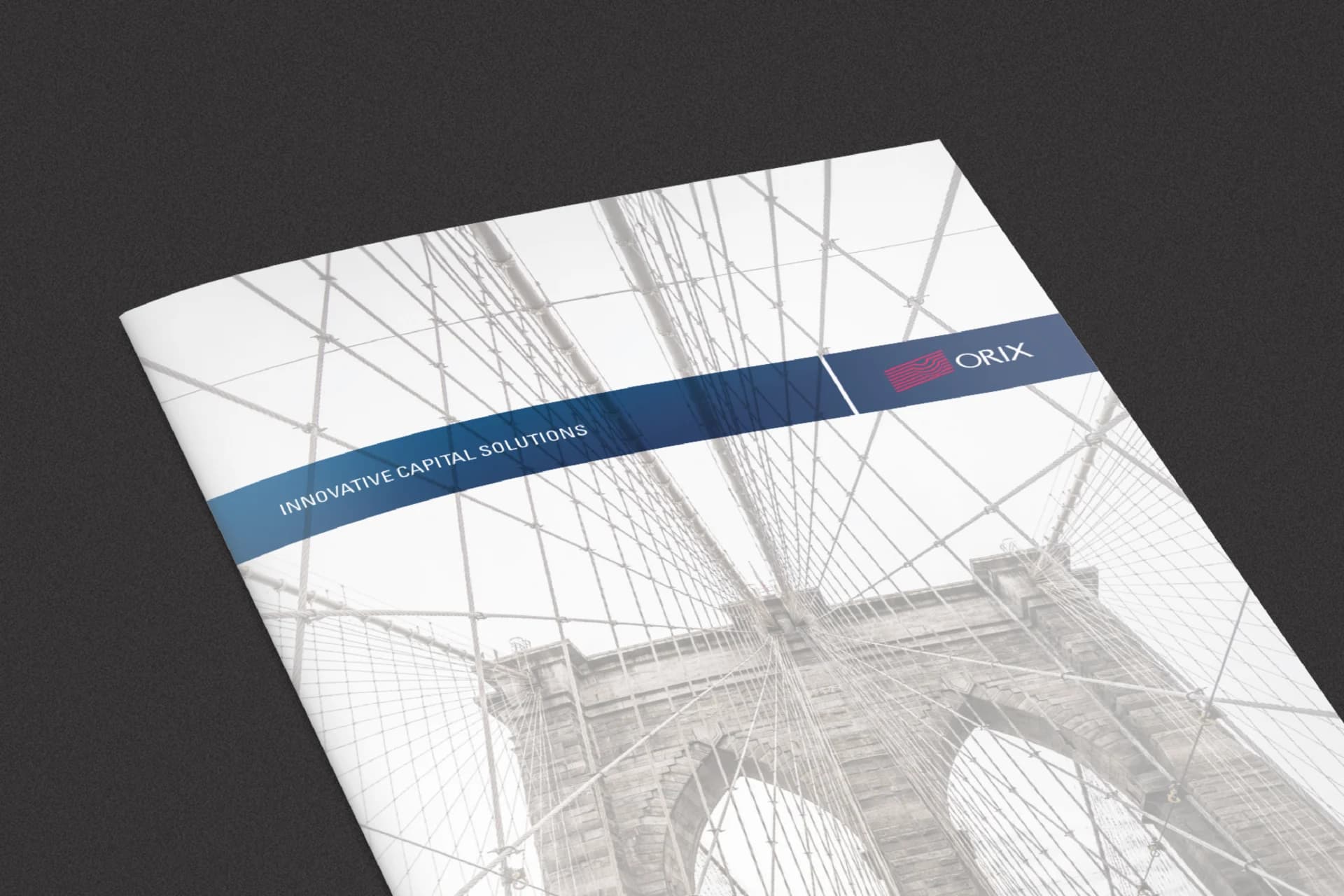 A brochure featuring a stunning image of the Brooklyn Bridge