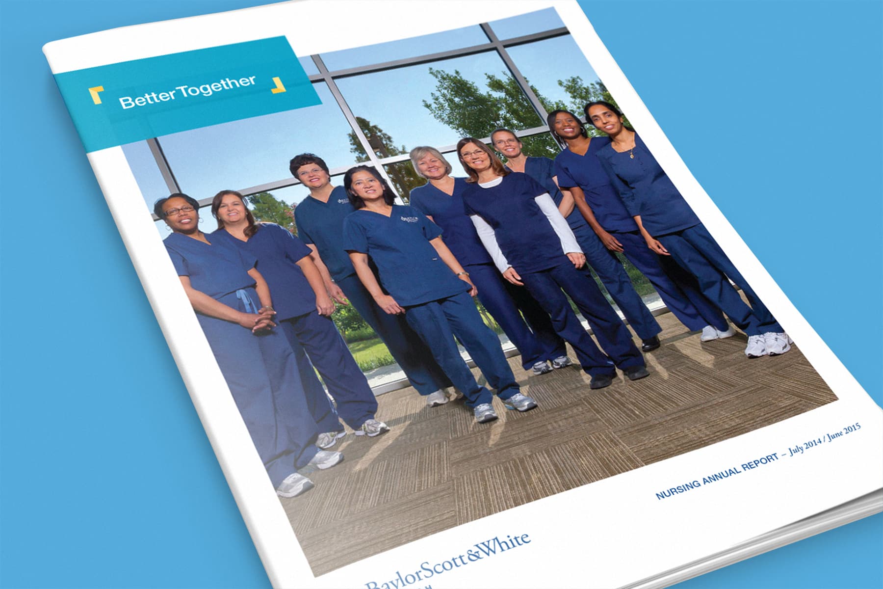 a group of medical professionals in scrubs standing in front of a window